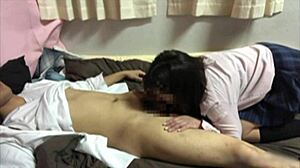 Perverted couple gets aroused watching hentai videos together in daily routine