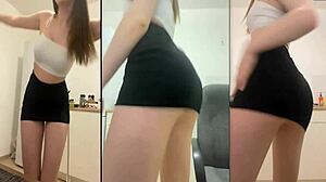 Sexy dance show girl performs on webcam