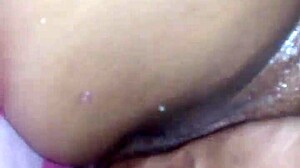 I watch my wife masturbate up close while fingering her.