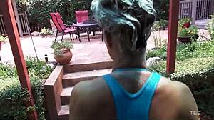 Deauxma Giving Wet Shampoo and Sucking Cock with Big Tits on Display