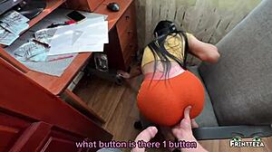 stepson helps stepmom after creampie in pussy