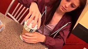 Beautiful New Brunette Captivates in Steamy Sex Videos with Photographer