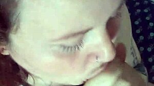 CUM ALL OVER slutty girlfriends TITS during blowjob