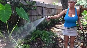 Deauxma Giving Wet Shampoo and Sucking Cock with Big Tits on Display