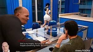 I make my submissive secretary obey with deepthroat