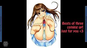 Anime feet jerk off challenge