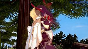 Amber And Fischl Intense Sex In Genshin Hentai