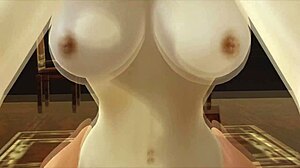 Blonde mercy fucked in ass and pussy during waifu sex simulator