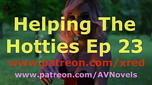 Helping the hotties in anime game with hentai elements