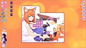 Catgirl Waifu Moans Loudly During Uncensored Hentai Game With Big Tits!