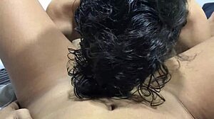 mariangel belle's rough fingering in ass makes him cum hard in missionary