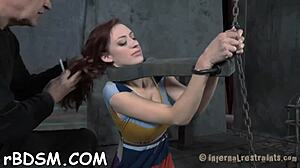 CLAMPED UP hottie GETS a HOOK in her ANAL with TOY t