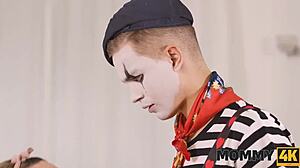 summertime stepmom fucks stepson with big tits and shaved pussy in europe