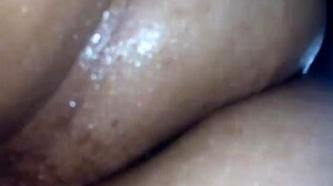 I watch my wife masturbate up close while fingering her.