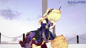 Amber And Fischl Intense Sex In Genshin Hentai