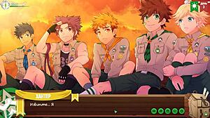 game friends camp episode 3, hiking through the forest with russian voice acting