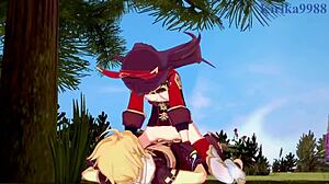 Amber And Fischl Intense Sex In Genshin Hentai