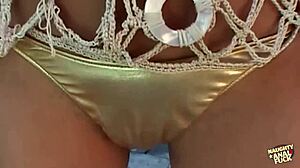 Big tits blonde loves anal and group sex outdoors