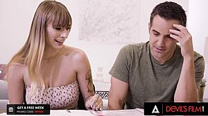 My stacked 18yo babe gives sloppy deepthroats and wild tit fucks to her stepdad.