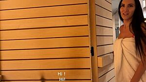 Risky Sex With Stranger In Sauna