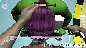 Alien Gets Tits And Pussy Fucked Hard In POV