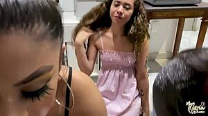 Surprising neighbor with oral and cumshot