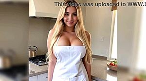 Stepsister titty fucks curious stepbrother in taboo creampie session. Huge tits involved.