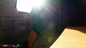 Spontaneous Gay Jerk Off With Big Cumshot On Train