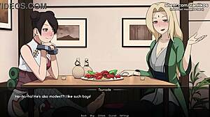 tsunade and tenten teasing in public restaurant?
