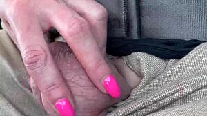 Milf Plays With Balls During Highway Drive