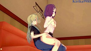 rin and ko get wild with lesbian and futanari action