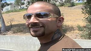 Two Busty Babes Ride Gigantic Cock in Bisexual Threesome with Tattoos and Piercings