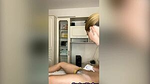 Russian Sugarnadya's hairy pussy trimmed for the first time