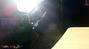 Spontaneous Gay Jerk Off With Big Cumshot On Train