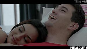 Annie Reis fucks her boyfriend in missionary and swallows cum