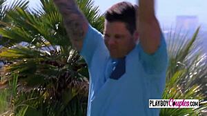 Wow, Swinger Wives Expose Their Big Titties and Give Blowjobs in the Backyard!