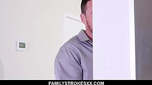 Alice Coxxx Tries On Lingerie For Her Stepdaddy With Intense Action.