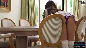 Ukrainian Teen Hottie Hayli Sanders Strips Naked for Playboy Shoot