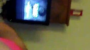 Retro blue film where the woman rides cock with her ass prominently featured.