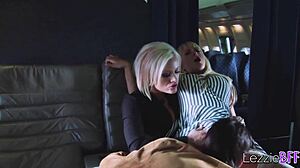 Lezzie Bff - Airplane Orgy Full Of Pornstar Lesbians In Roleplay Sex