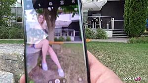 hey, lara's getting street fucked for cash