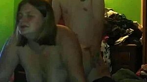 Wife humiliates cuckold while riding dick