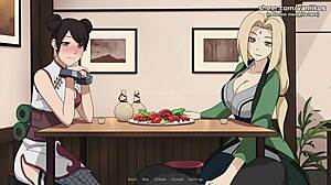 tsunade and tenten teasing in public restaurant?