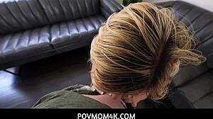 povmom4k - can my perverted big boobs stepmom sara st clair swallow my big hard dick?