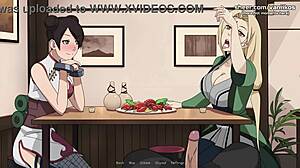 tsunade and tenten teasing in public restaurant?