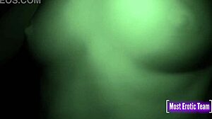 Watch her suck cock then fuck with creampie in pussy under infrared