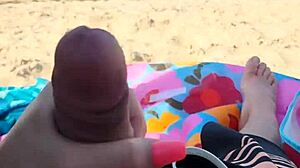 Public beach holiday turns into an erotic experience