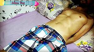 cheating wife ties up husband's friend for porn