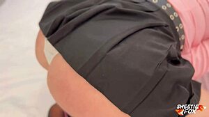 Pretty Girl Gets Facial After Hard Facefucking - Can She Handle Huge Dildo?