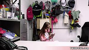 Cute game streamer teen 18+ breezy bri caught shoplifting, tiny 18+ teen 18+ pussy destroyed